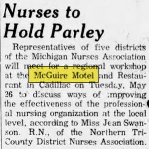 McGuires Grill & Motel - May 1964 Article (newer photo)